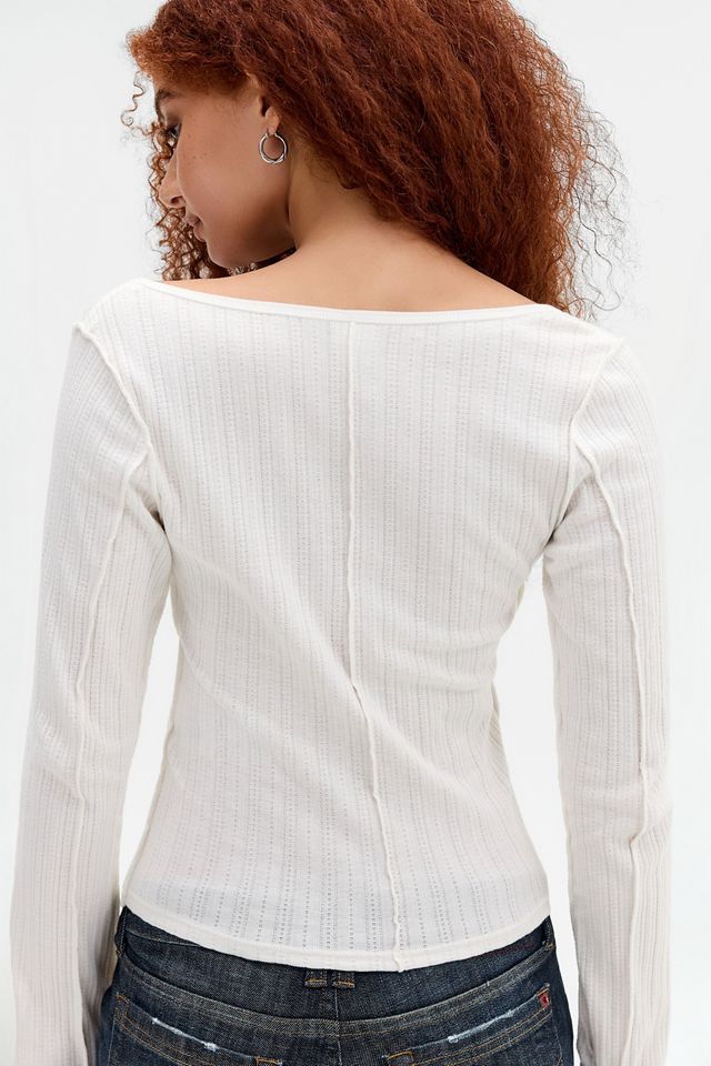 Silence + Noise Nixon Asymmetric Button-Through Cardigan #3