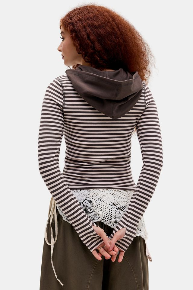 UO Bekki Stripe Hoodie #3