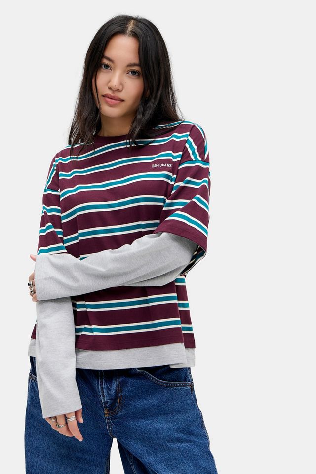 BDG Arlo Double Layer Long Sleeve T-Shirt #4