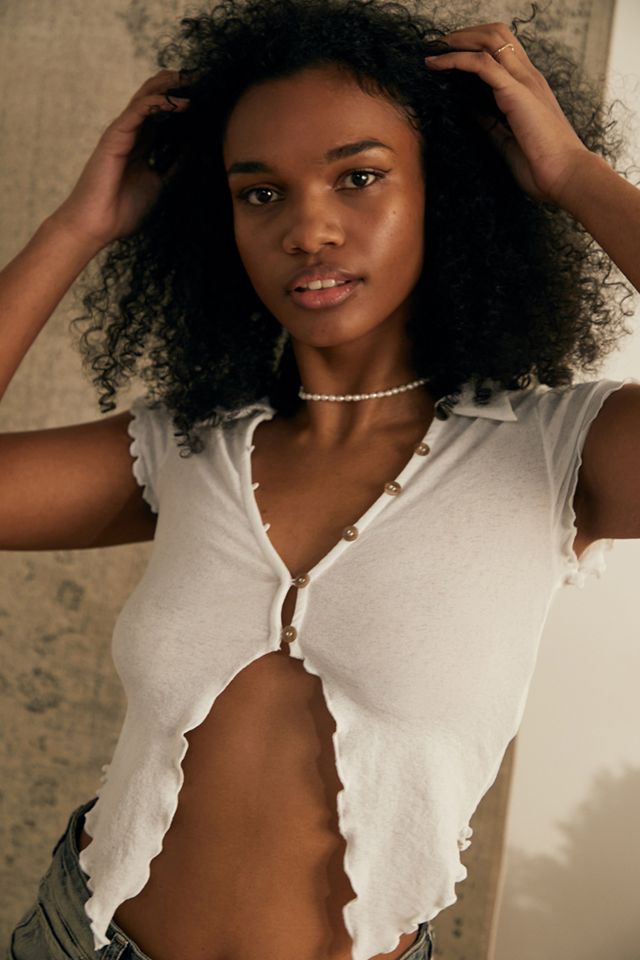UO Lilah Sheer Mesh Top #1