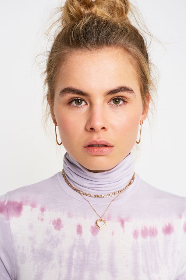 Urban Outfitters – Oberteil in Flieder in Batikoptik mit Stehkragen #1