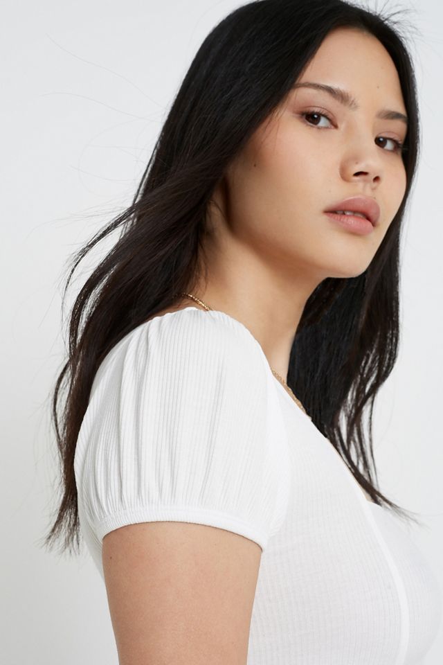 UO Puff Short Sleeve Square Neck Blouse  #2