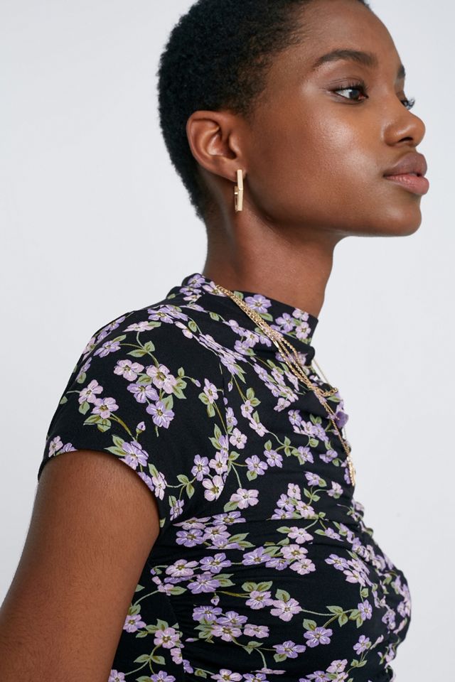 UO Blossom Print Ruched T-Shirt #1