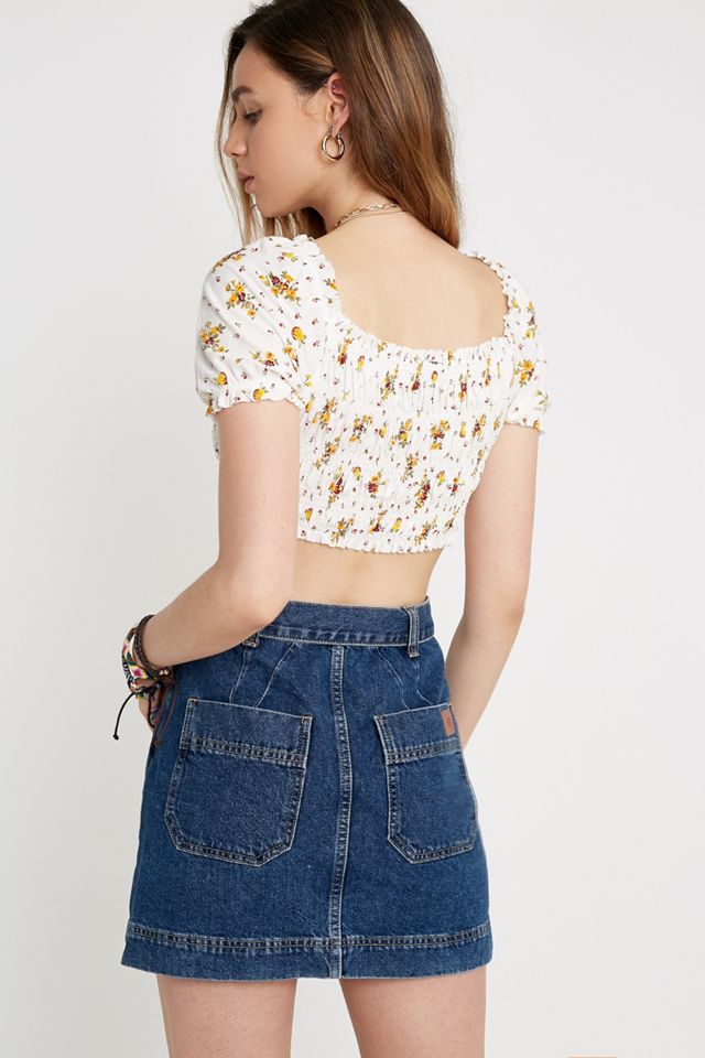 UO Printed Ruched Top #3