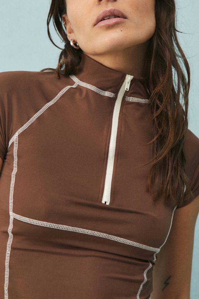 UO Contrast Stitch Rash Guard | Urban Outfitters UK