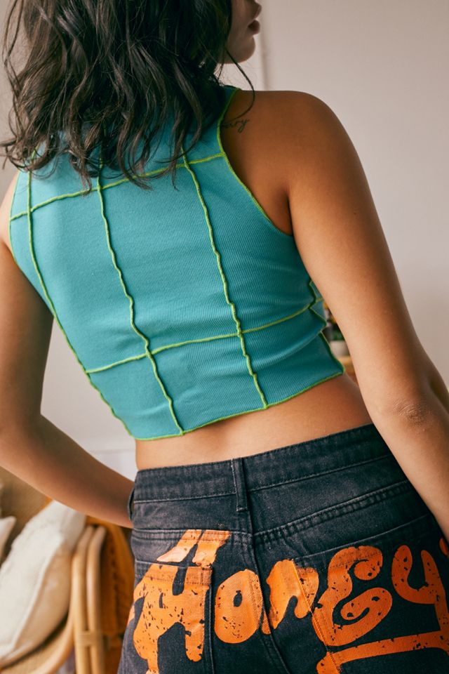 UO – Tanktop mit Ziernähten und Stehkragen #1