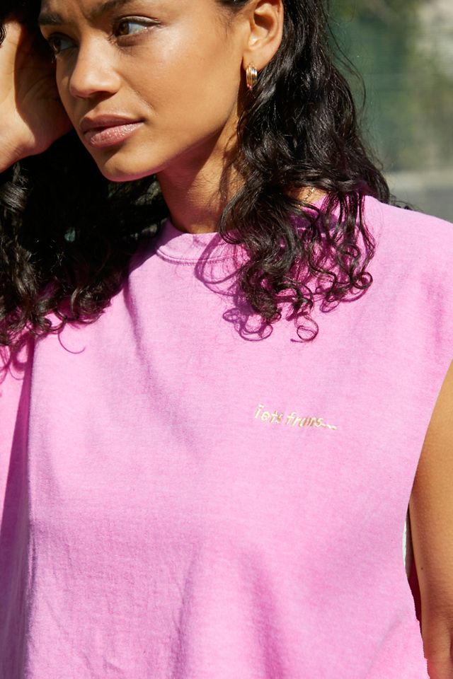 iets frans... Gilet Smanicato Rosa Dad #1