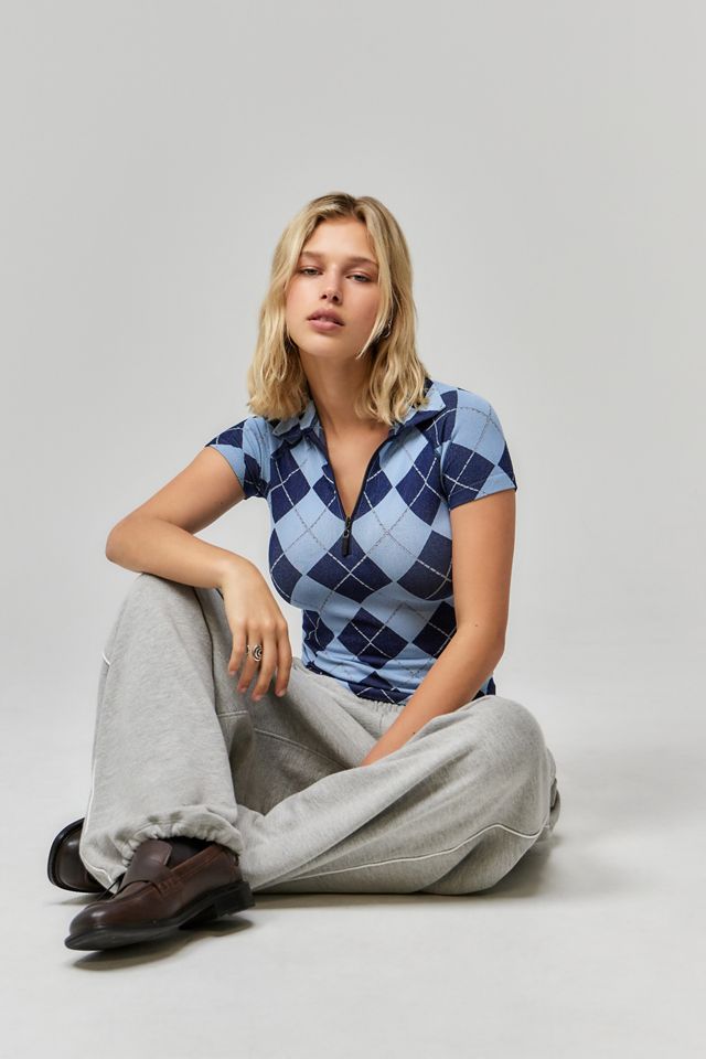 iets frans... Argyle Polo Top #3