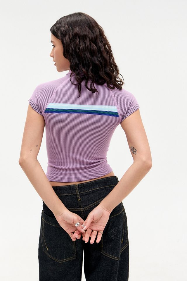 iets frans... Short Sleeve Stripe Polo Shirt #3
