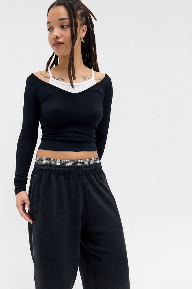 iets frans.. Haut à manches longues double couche #1