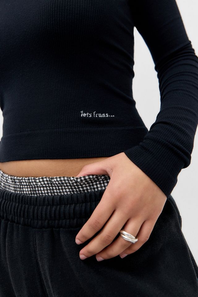 iets frans.. Haut à manches longues double couche #2