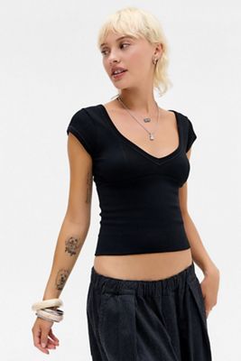 Top senza cuciture a maniche corte UO Jade