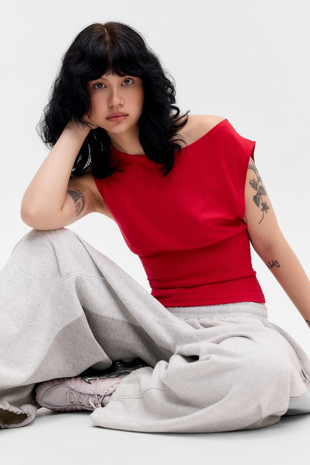 iets frans... Top Senza Cuciture con Spalle Scoperte #1