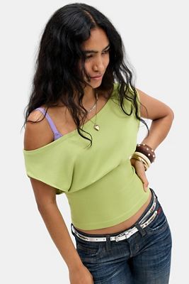 iets frans... Off-Shoulder Seamless Top