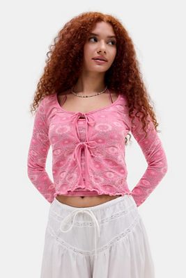 Cardigan à mailles ajourées UO