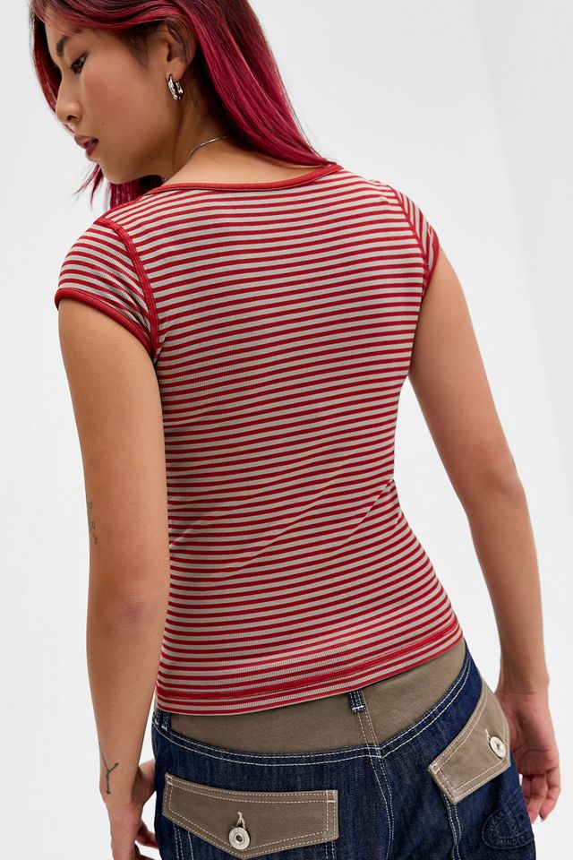 UO Molly Cap Sleeve Reverse Tee #4