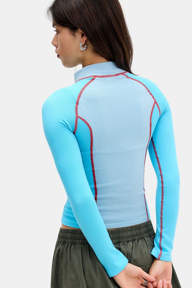 iets frans... Trichterkragen-Zip-Durchgehende Trainingsjacke #3