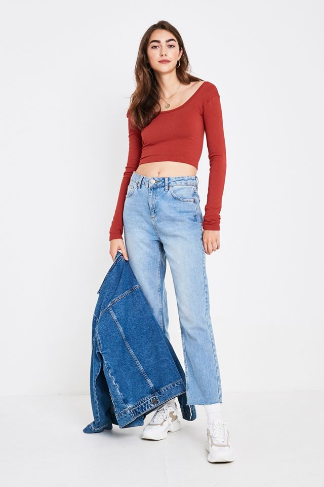 Urban Outfitters – Kurzes Longsleeve mit quadratischem Ausschnitt #1