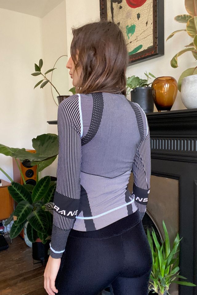 iets frans... – Nahtloses, gestreiftes Oberteil mit Trichterkragen #1