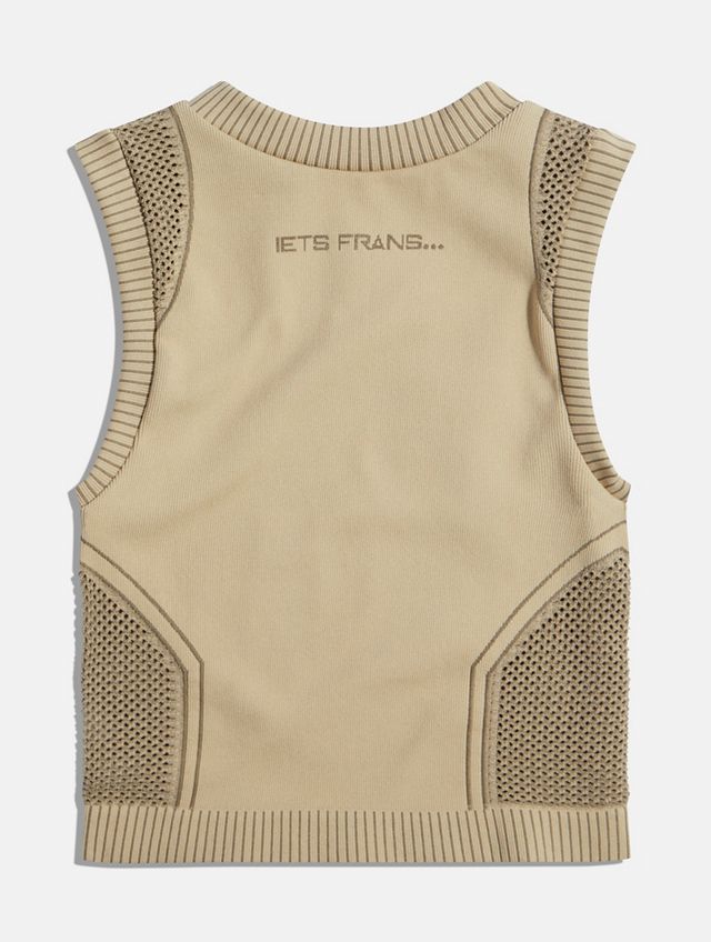 iets frans... Recycled Serena Ribbed Mesh Tank Top #4