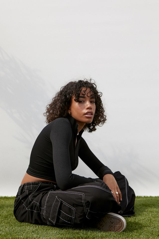 UO Seamless Zip-Through Top #3