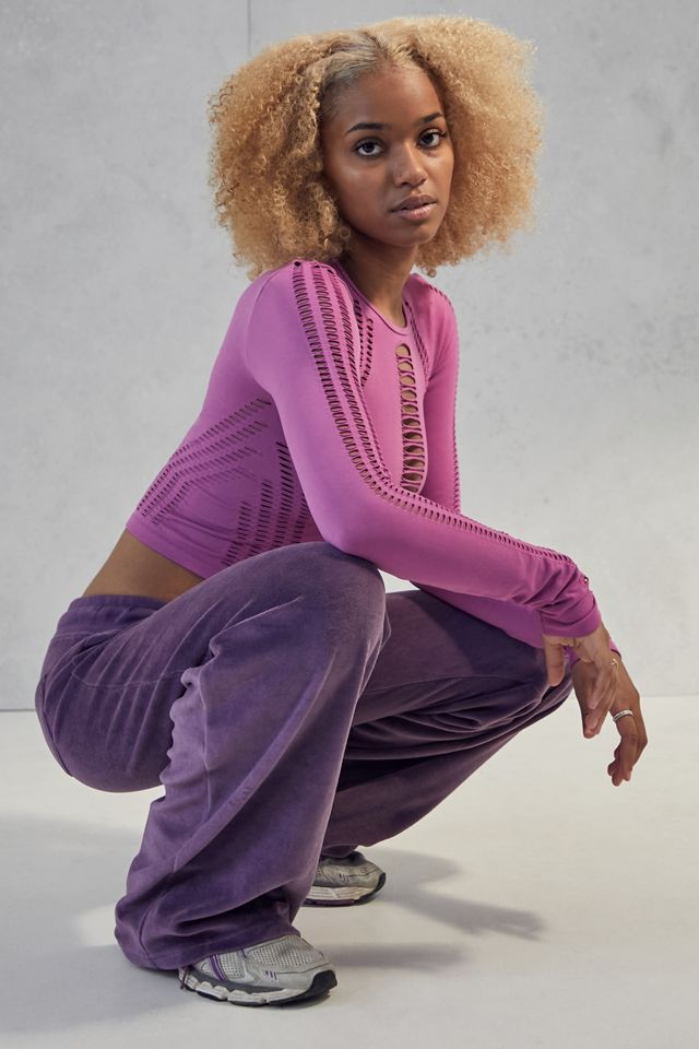 iets frans... Pink Saskia Lattice Cut-Out Top  #2
