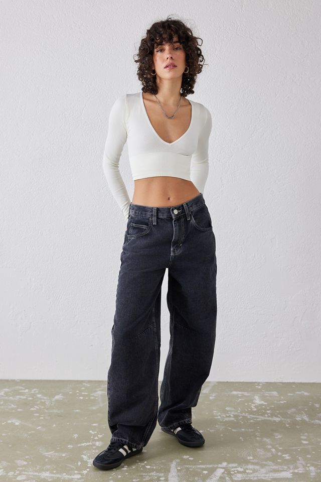 UO Josie Long Sleeved Seamless Ribbed Top  #5