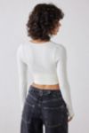 UO Josie Long Sleeved Seamless Ribbed Top | Urban Outfitters UK