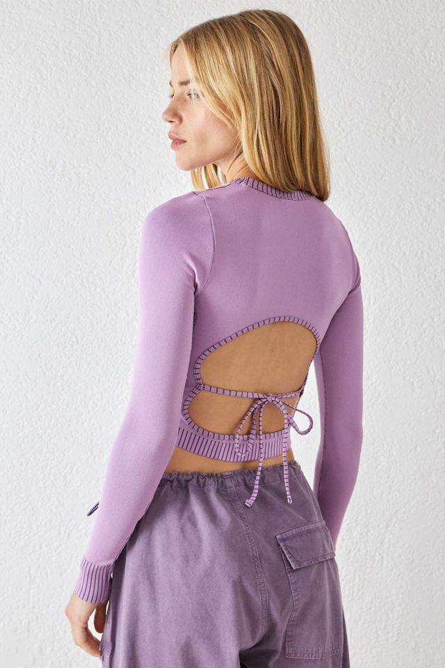 iets frans... Lara Long-Sleeved Tie-Back Top  #3