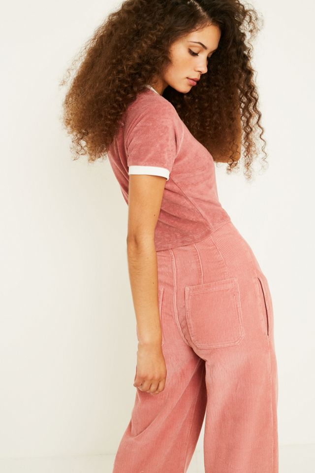 Urban Outfitters – Crop Top aus Frottee mit Raglanärmeln #1
