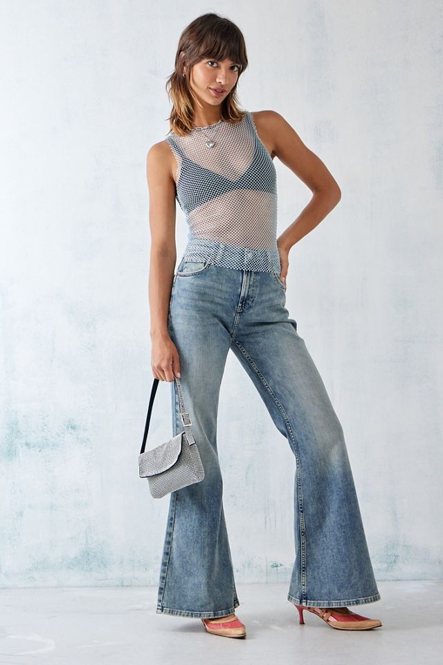 UO Sasha Diamante Sheer Tank Top  #1
