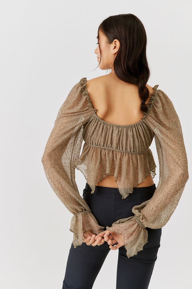 UO Cassie Babydoll Blouse #1