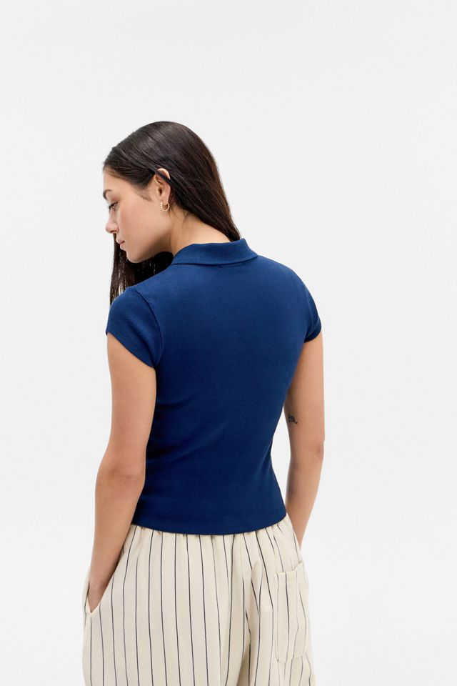 iets frans... Short Sleeve Button-Through Polo Shirt #3