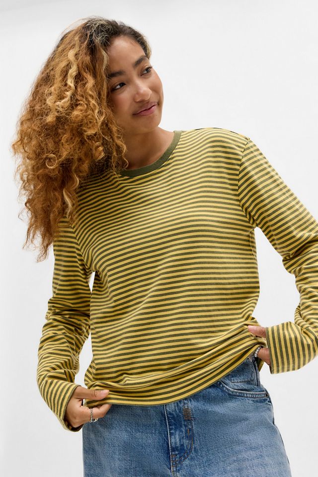 BDG Stripe Long Sleeve Relaxed T-Shirt #1