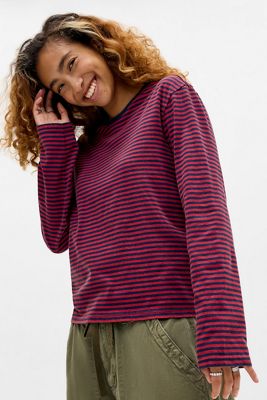 BDG Stripe Long Sleeve Relaxed T-Shirt