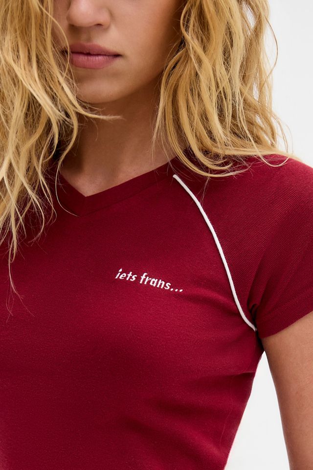 iets frans... High V-Neck Baby Tee #2