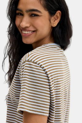 T-shirt rayé décontracté à manches courtes BDG