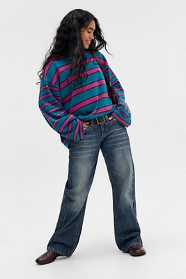 T-Shirt a Maniche Lunghe BDG Luca a Righe