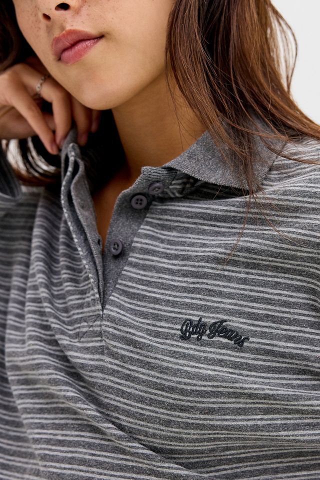 BDG Lukki Stripe Long Sleeve Polo Shirt #2