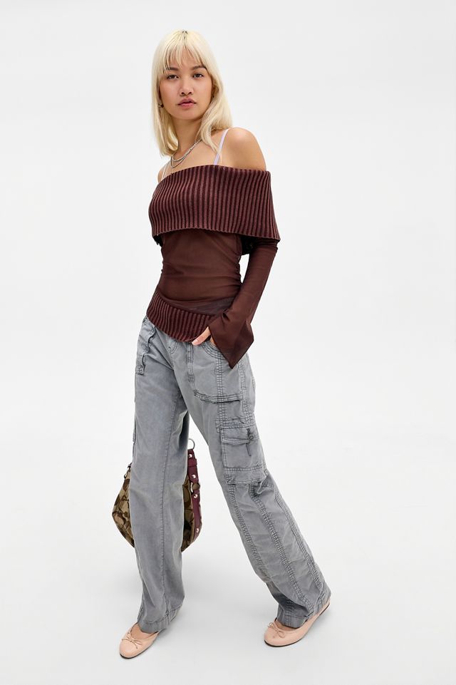 Top Bardot in maglia mesh UO Jaea #2