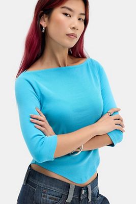 UO Lilee Basic-T-Shirt mit 3/4-Ärmeln