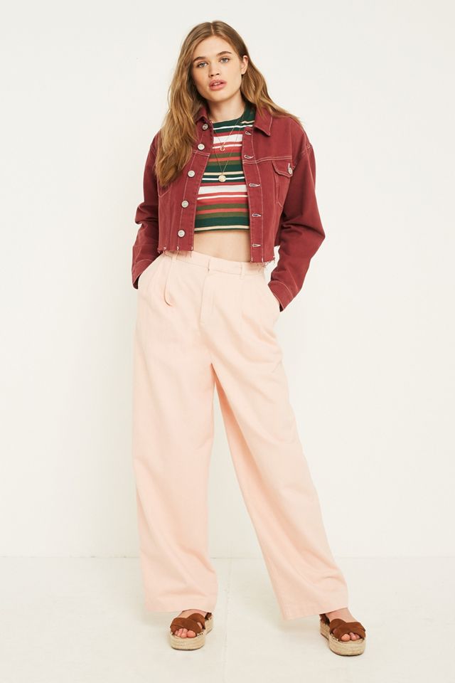 UO Callie Stripe Short-Sleeve Crop T-Shirt #1