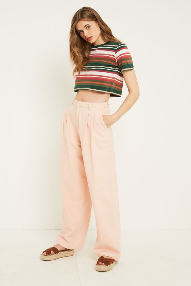 UO Callie Stripe Short-Sleeve Crop T-Shirt #2