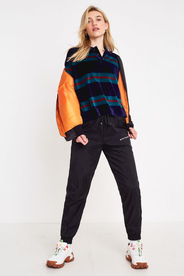 UO Velour Stripe Long-Sleeve Rugby Top #3