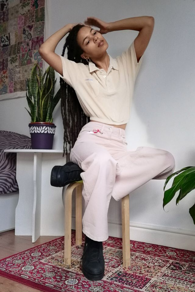 iets frans... Bubble Hem Towelling Crop Top #2