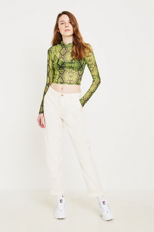 UO Neon Snake Print Funnel Neck Top #4