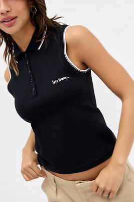 Polo sans manches noir iets frans...