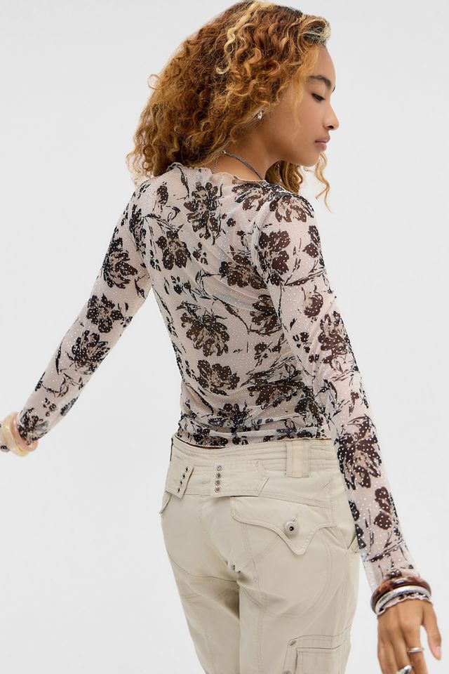 UO Diamanté Sheer Top #3