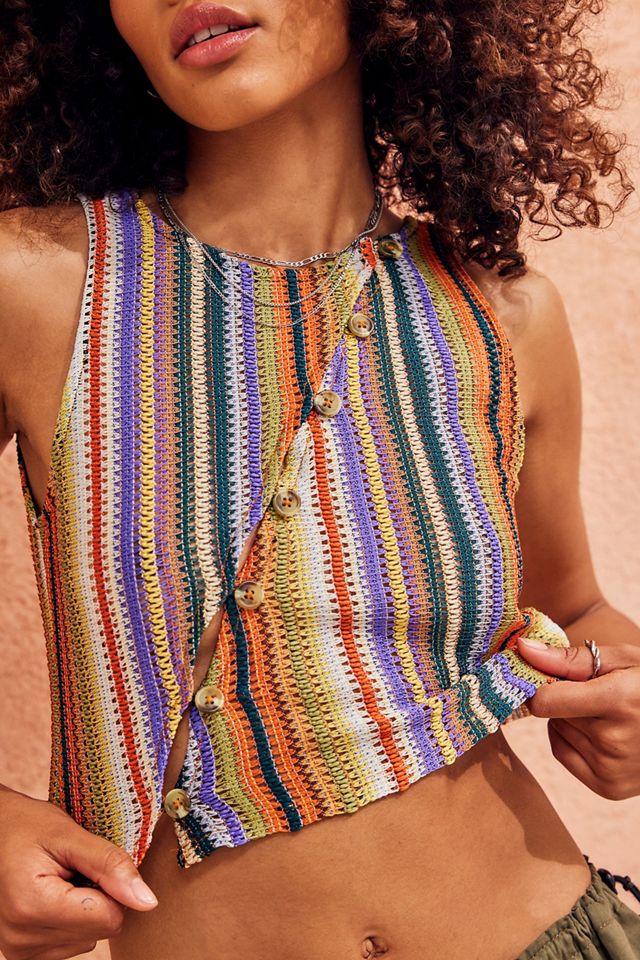 UO Kimmy Striped Knitted Tank Top #1