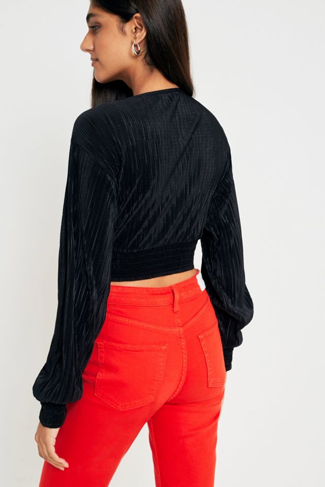 UO Plisse Dolman Sleeve Crop Top #3